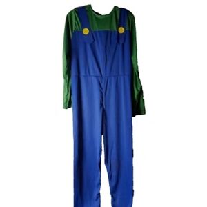 ****Luigi Super Mario Brothers Halloween Costume Kid's Size XL - 4 Pieces In Set